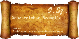 Oesztreicher Szabella névjegykártya